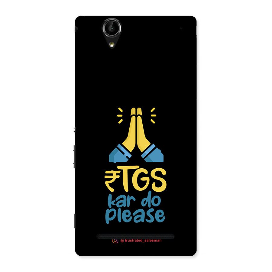 RTGS Kar Do Please Black Back Case for Sony Xperia T2