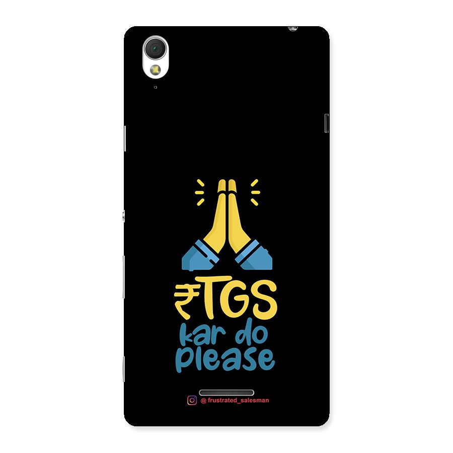 RTGS Kar Do Please Black Back Case for Sony Xperia T3