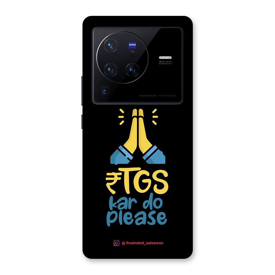 RTGS Kar Do Please Black Back Case for Vivo X80 Pro