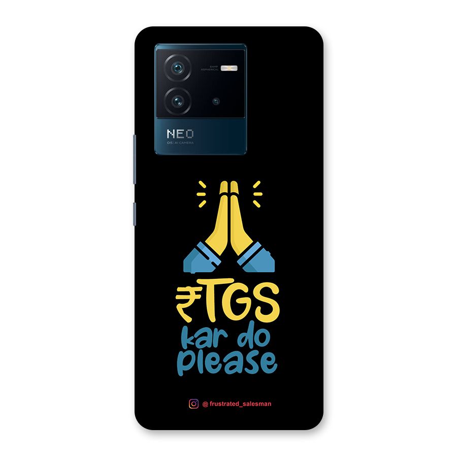 RTGS Kar Do Please Black Back Case for Vivo iQOO Neo 6 5G