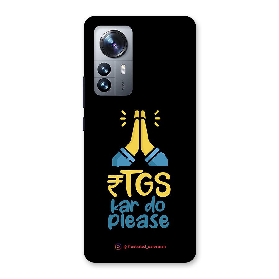 RTGS Kar Do Please Black Back Case for Xiaomi 12 Pro