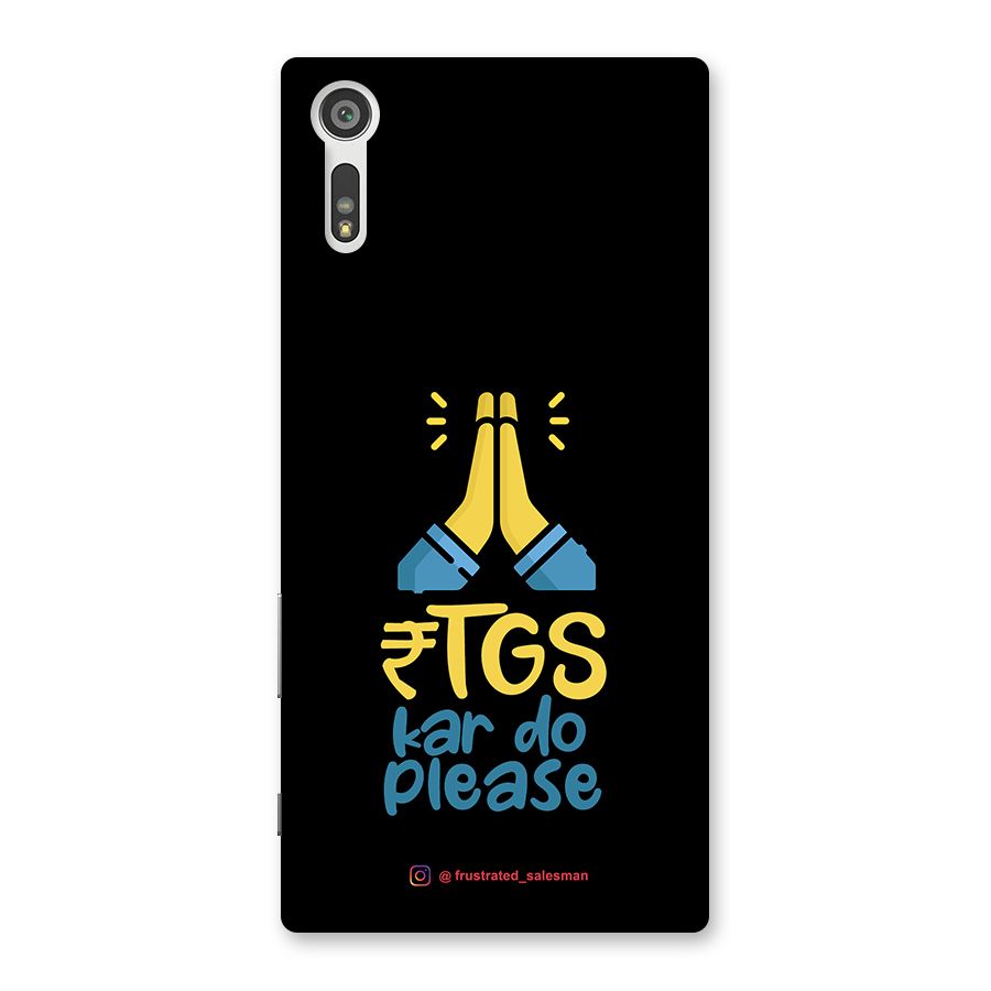 RTGS Kar Do Please Black Back Case for Xperia XZ