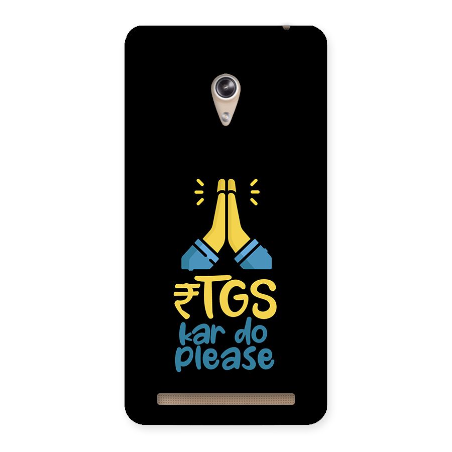 RTGS Kar Do Please Black Back Case for Zenfone 6