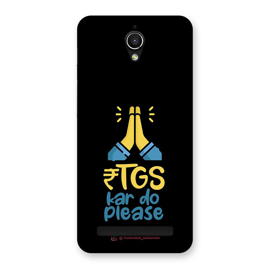 RTGS Kar Do Please Black Back Case for Zenfone Go