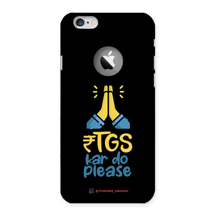 RTGS Kar Do Please Black Back Case for iPhone 6 Logo Cut