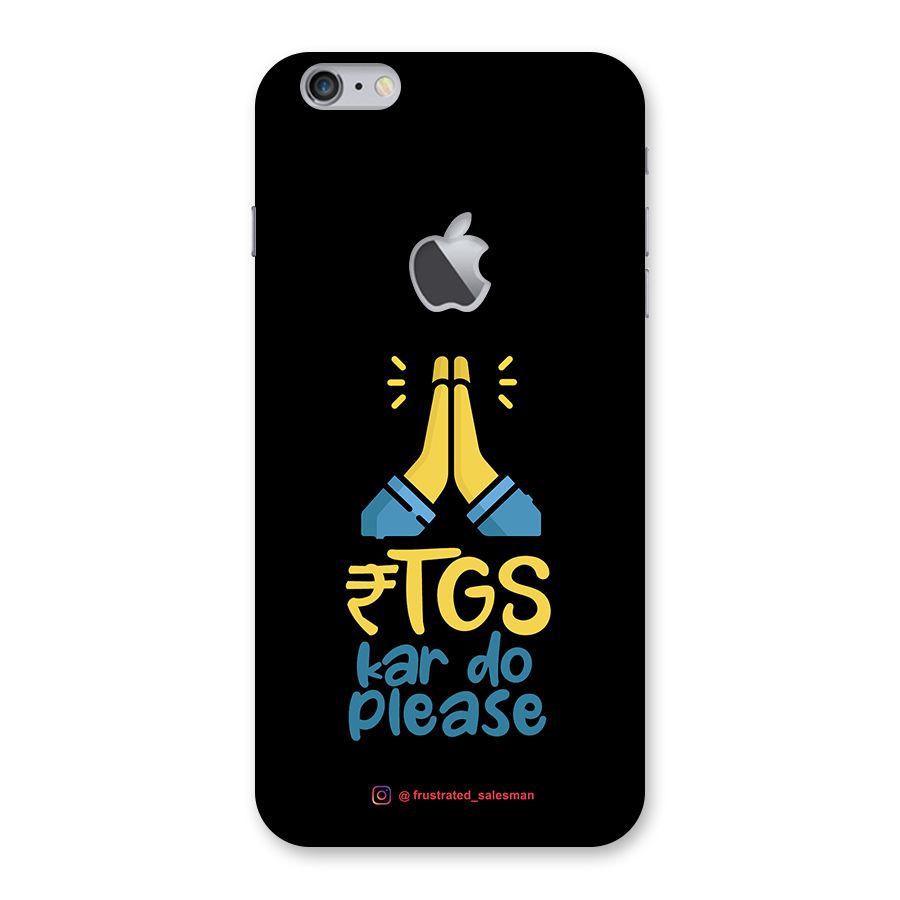 RTGS Kar Do Please Black Back Case for iPhone 6 Plus 6S Plus Logo Cut