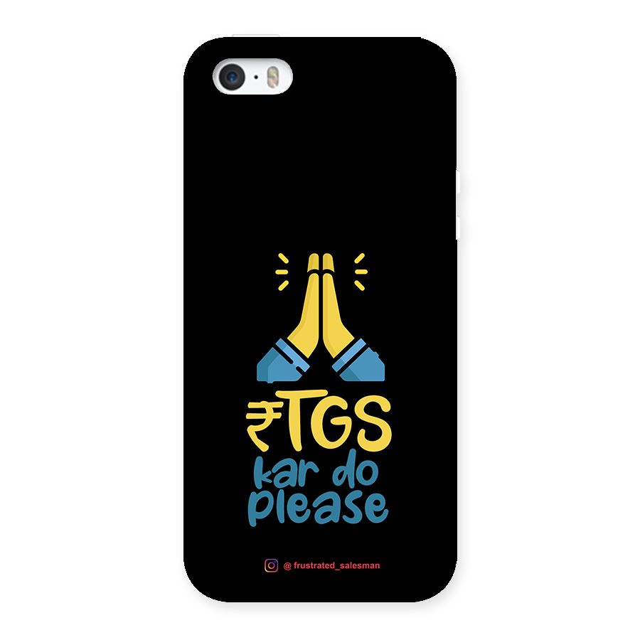 RTGS Kar Do Please Black Back Case for iPhone SE