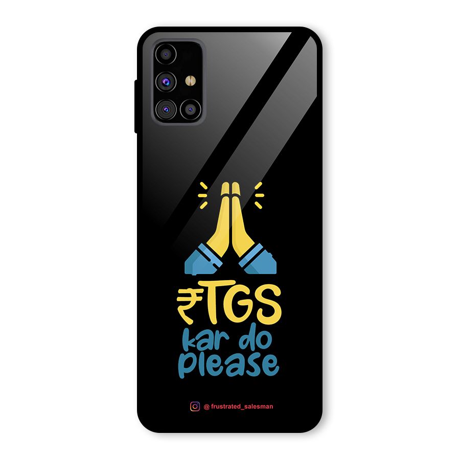 RTGS Kar Do Please Black Glass Back Case for Galaxy M31s