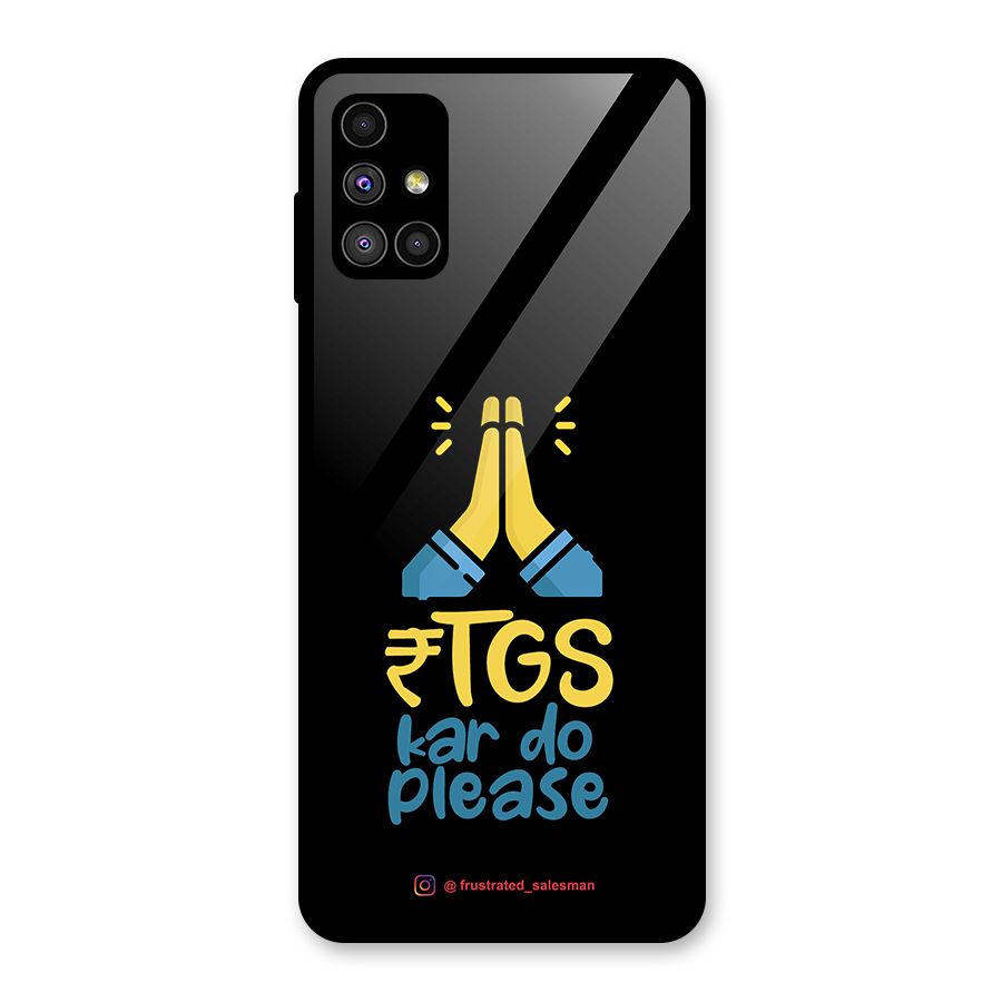 RTGS Kar Do Please Black Glass Back Case for Galaxy M51
