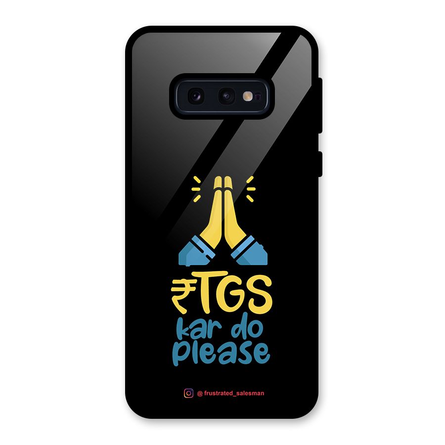 RTGS Kar Do Please Black Glass Back Case for Galaxy S10e