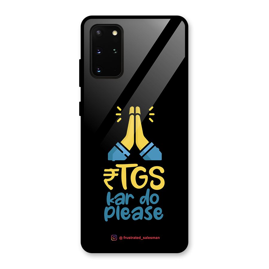 RTGS Kar Do Please Black Glass Back Case for Galaxy S20 Plus