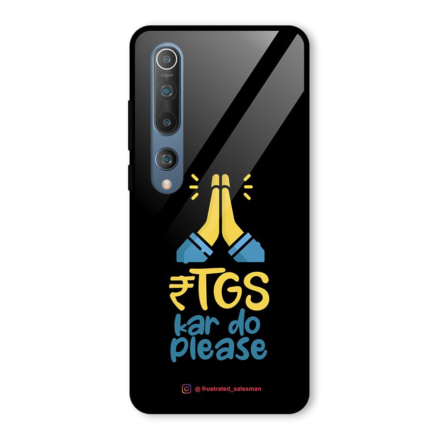 RTGS Kar Do Please Black Glass Back Case for Mi 10