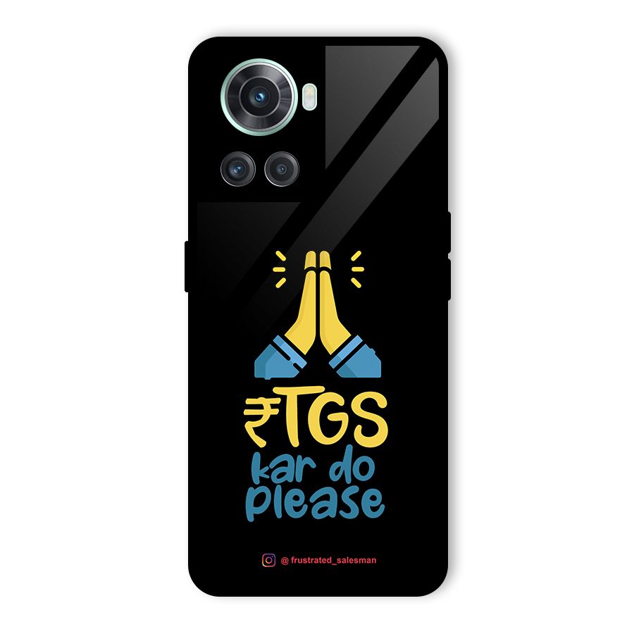 RTGS Kar Do Please Black Glass Back Case for OnePlus 10R