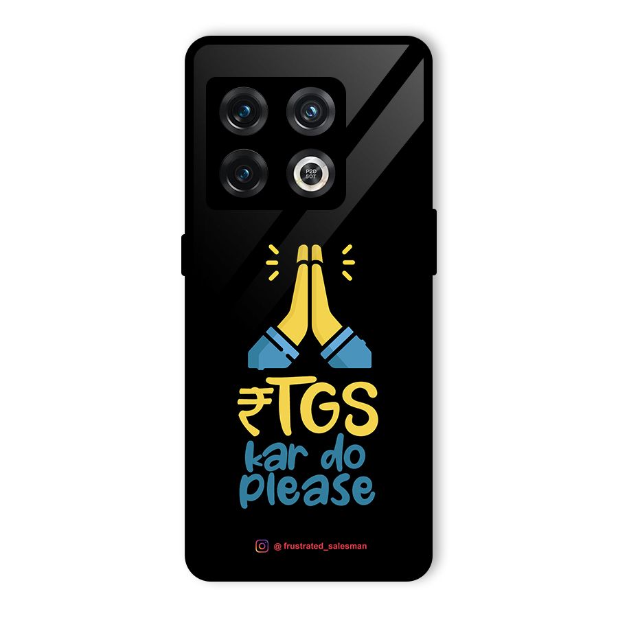 RTGS Kar Do Please Black Glass Back Case for OnePlus 10 Pro 5G