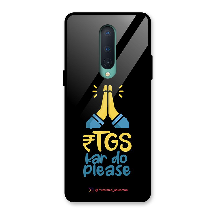 RTGS Kar Do Please Black Glass Back Case for OnePlus 8