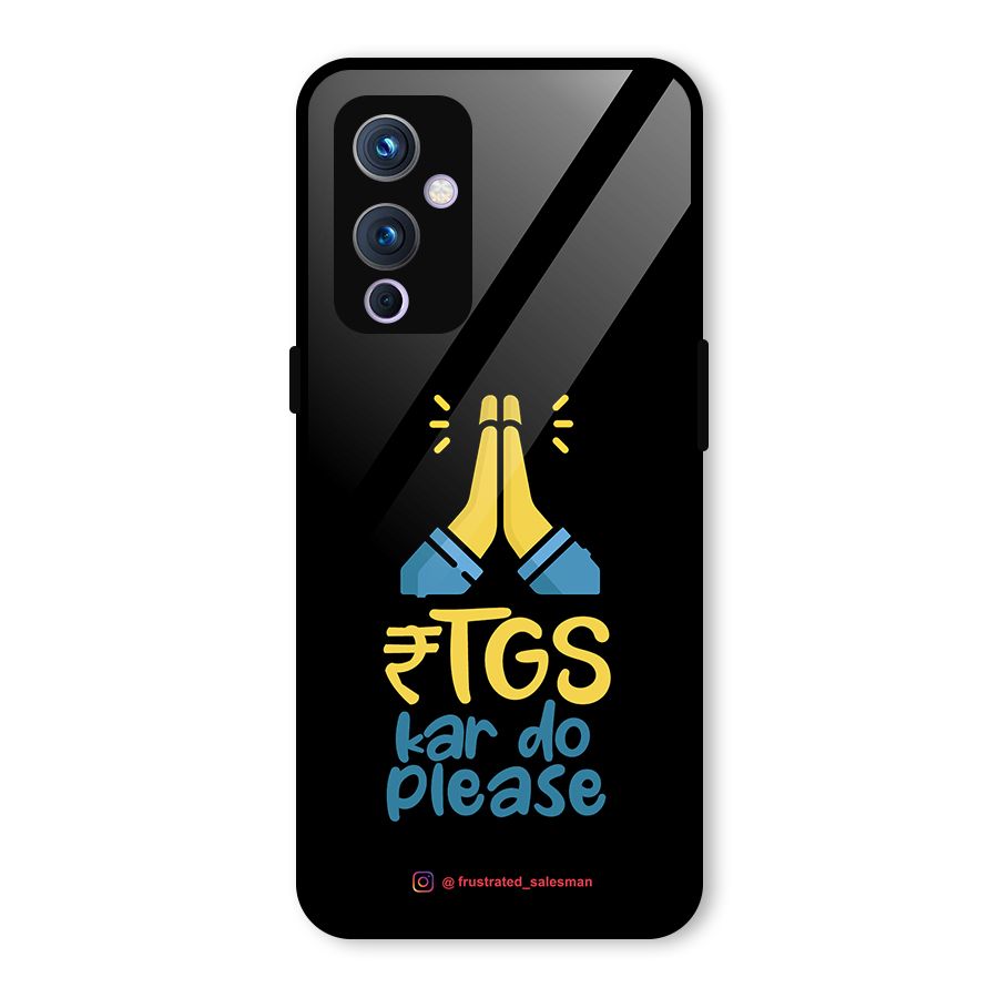 RTGS Kar Do Please Black Glass Back Case for OnePlus 9