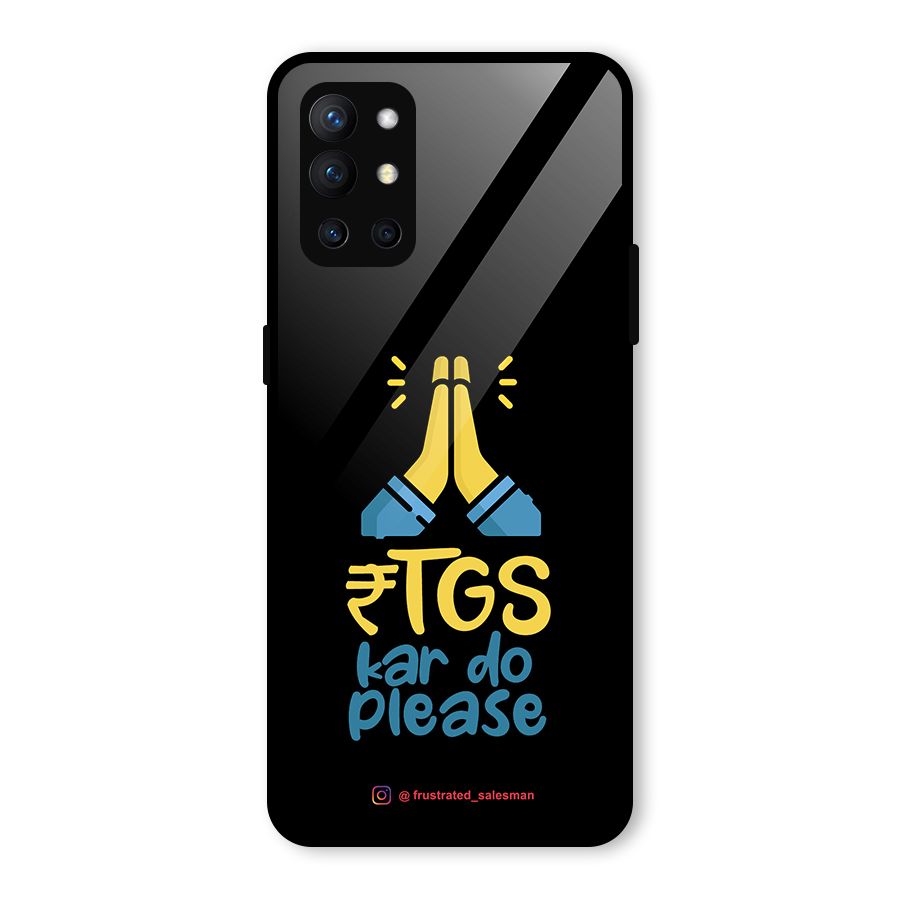 RTGS Kar Do Please Black Glass Back Case for OnePlus 9R