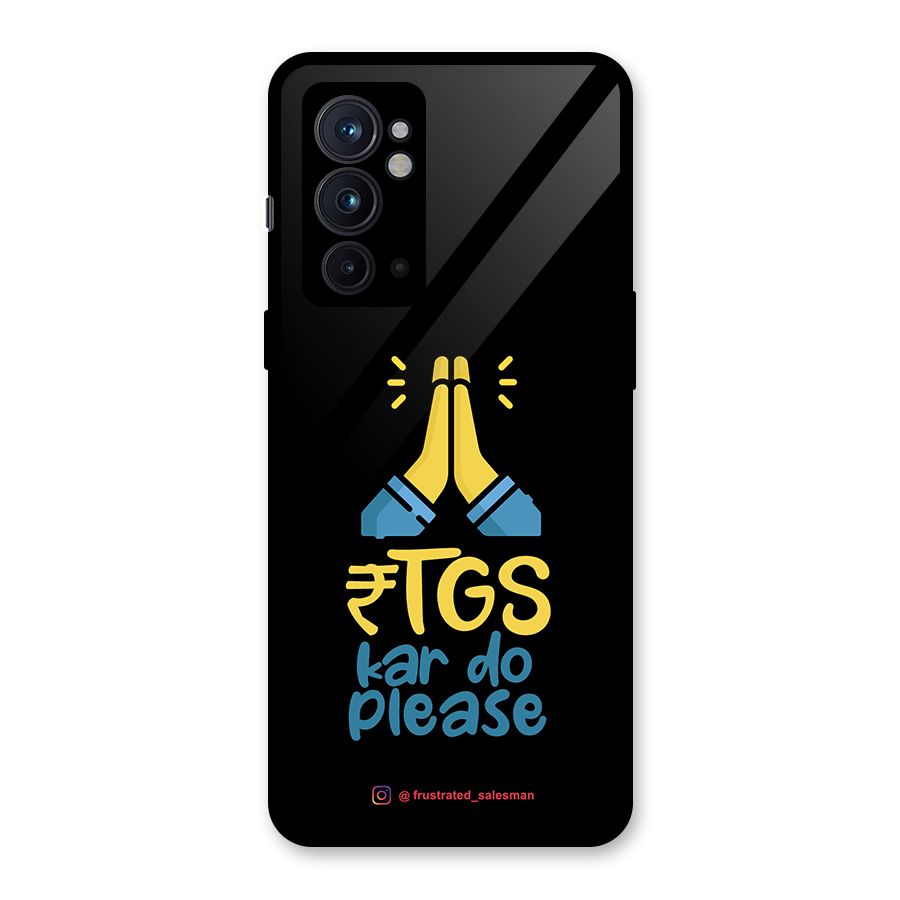 RTGS Kar Do Please Black Glass Back Case for OnePlus 9RT 5G