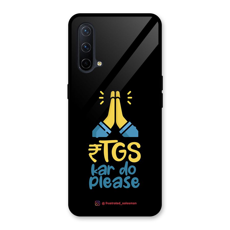 RTGS Kar Do Please Black Glass Back Case for OnePlus Nord CE 5G