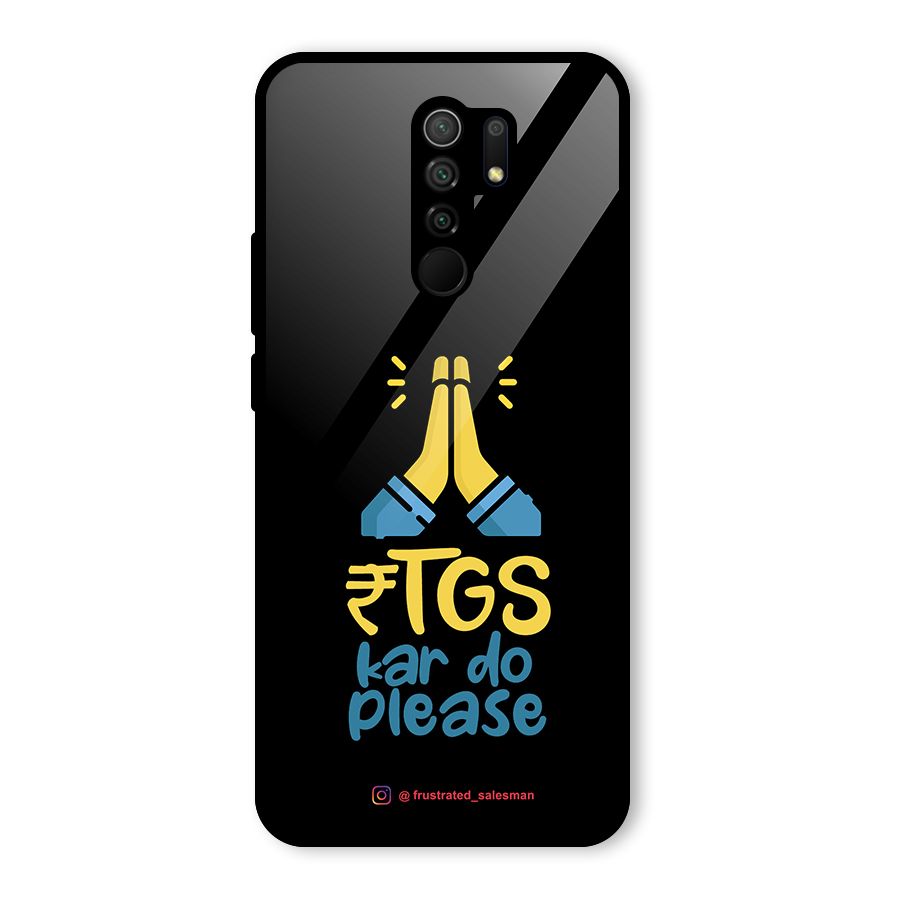RTGS Kar Do Please Black Glass Back Case for Poco M2