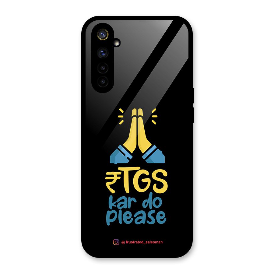 RTGS Kar Do Please Black Glass Back Case for Realme 6