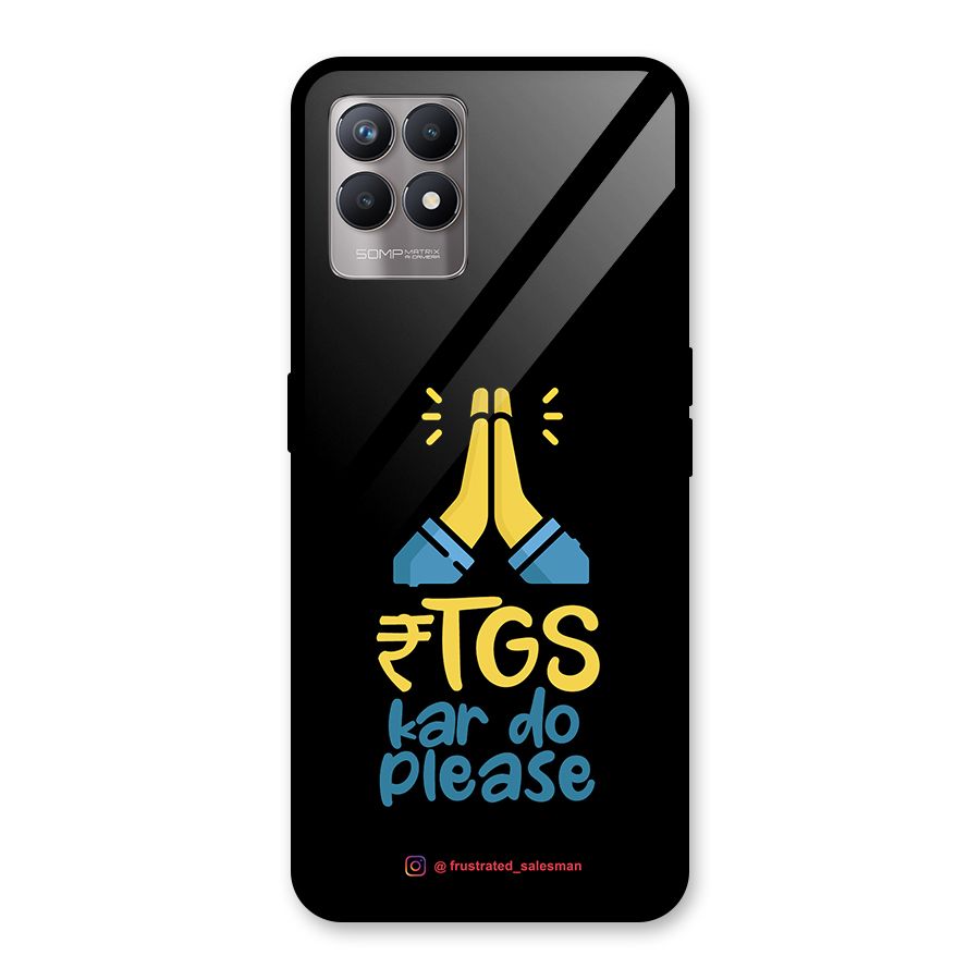 RTGS Kar Do Please Black Glass Back Case for Realme 8i