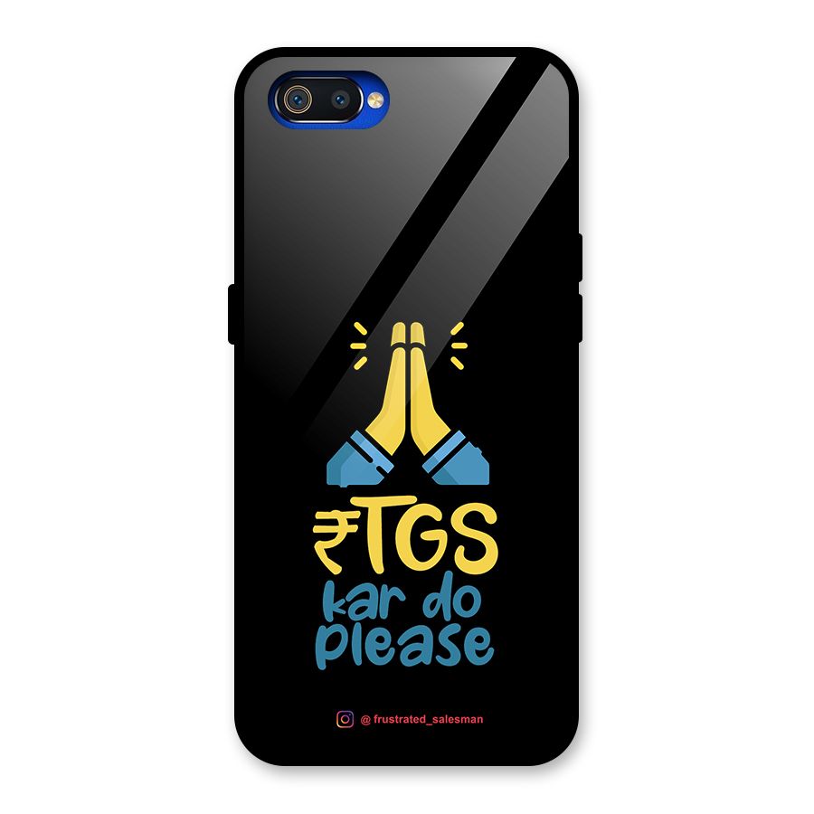 RTGS Kar Do Please Black Glass Back Case for Realme C2