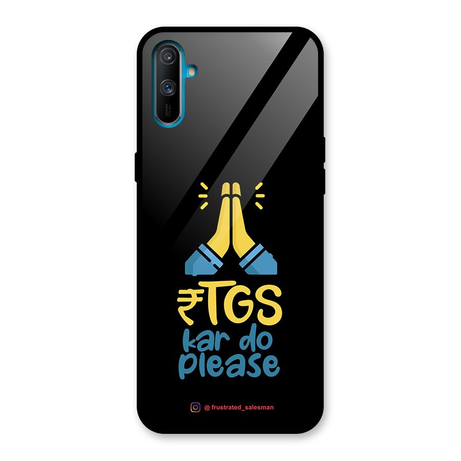 RTGS Kar Do Please Black Glass Back Case for Realme C3
