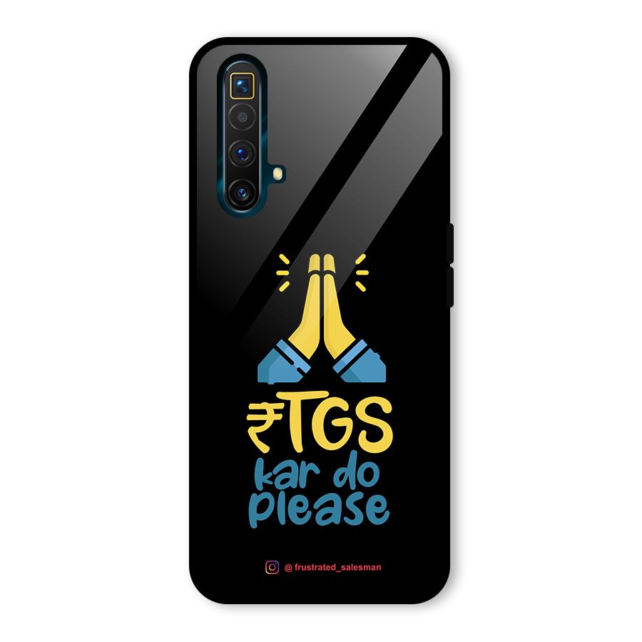 RTGS Kar Do Please Black Glass Back Case for Realme X3