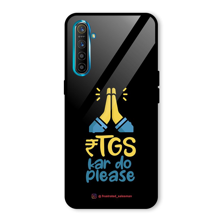 RTGS Kar Do Please Black Glass Back Case for Realme XT