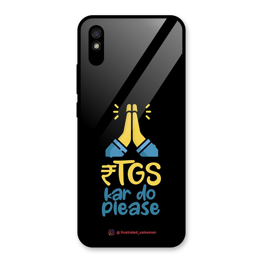 RTGS Kar Do Please Black Glass Back Case for Redmi 9A