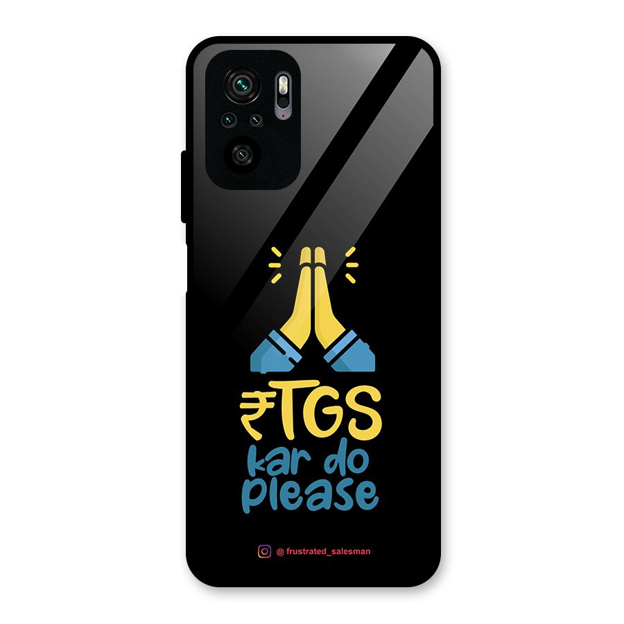RTGS Kar Do Please Black Glass Back Case for Redmi Note 10S