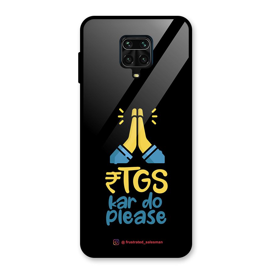 RTGS Kar Do Please Black Glass Back Case for Redmi Note 9 Pro Max