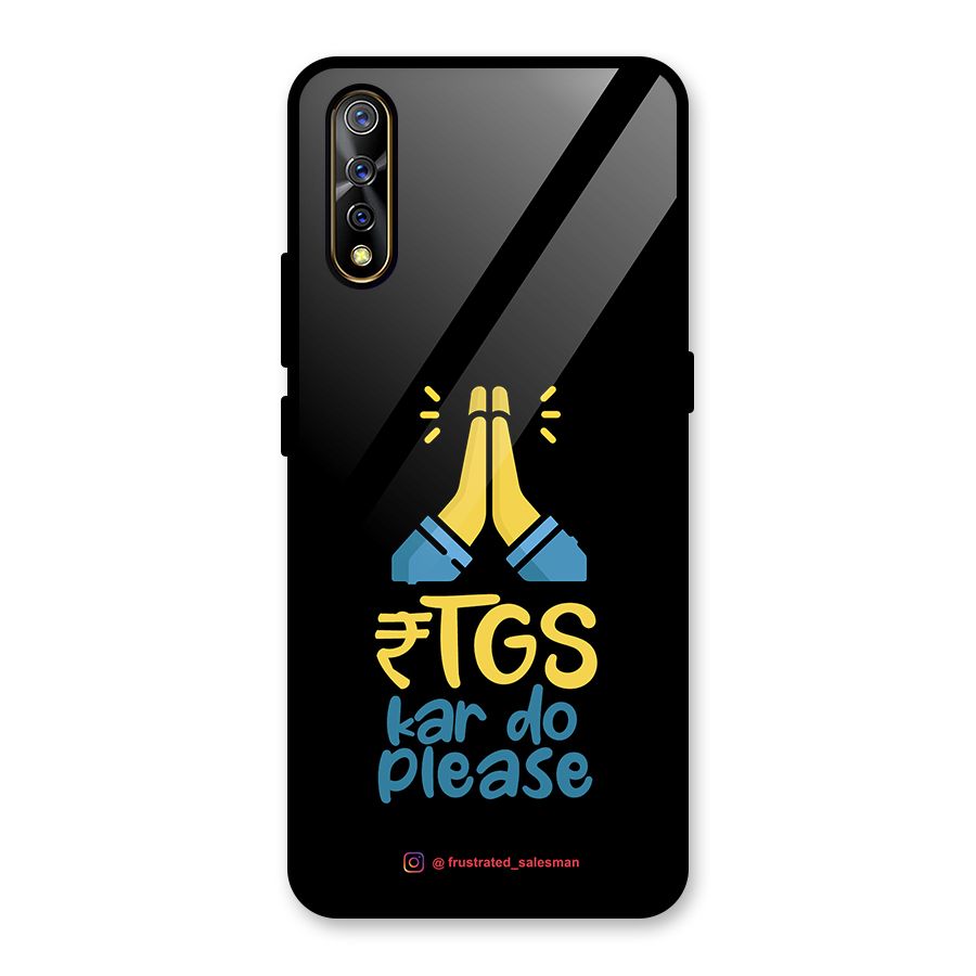 RTGS Kar Do Please Black Glass Back Case for Vivo S1
