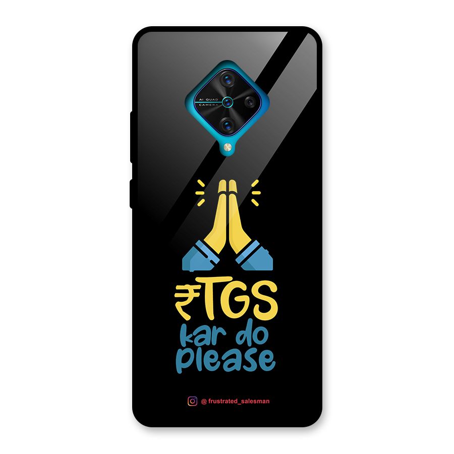 RTGS Kar Do Please Black Glass Back Case for Vivo S1 Pro