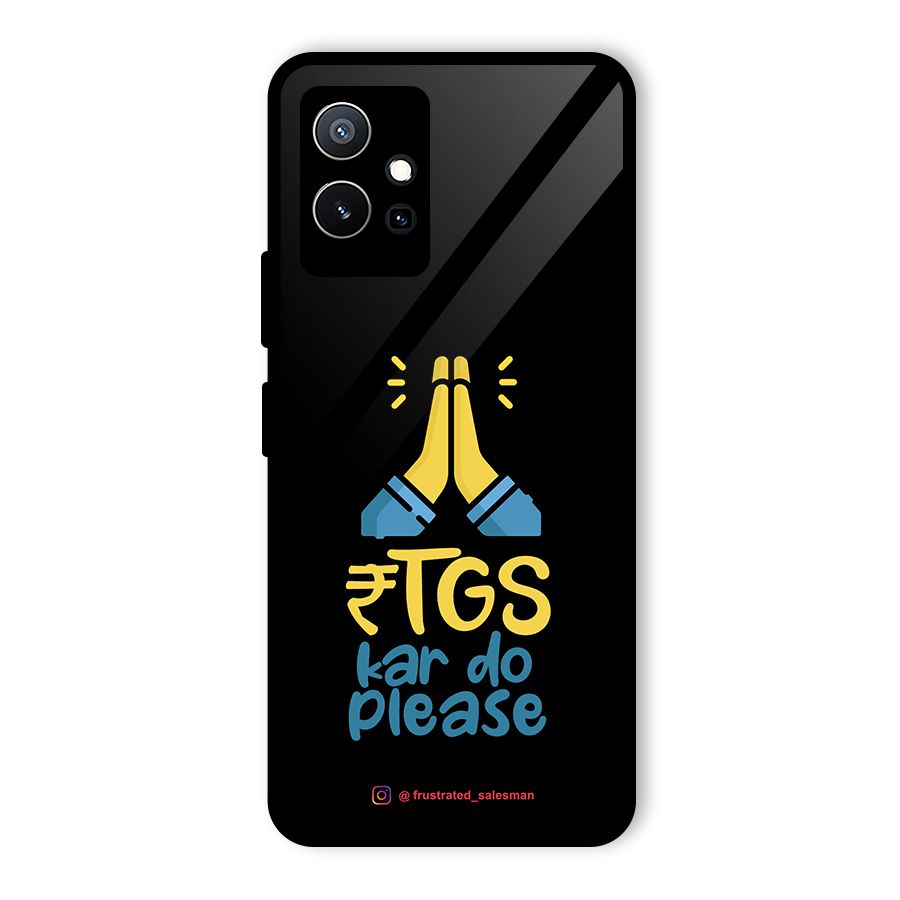 RTGS Kar Do Please Black Glass Back Case for Vivo T1 5G