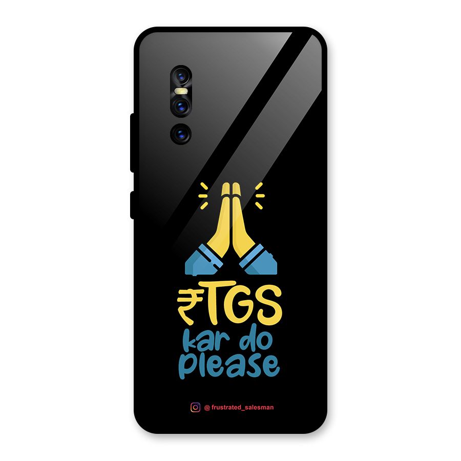 RTGS Kar Do Please Black Glass Back Case for Vivo V15 Pro