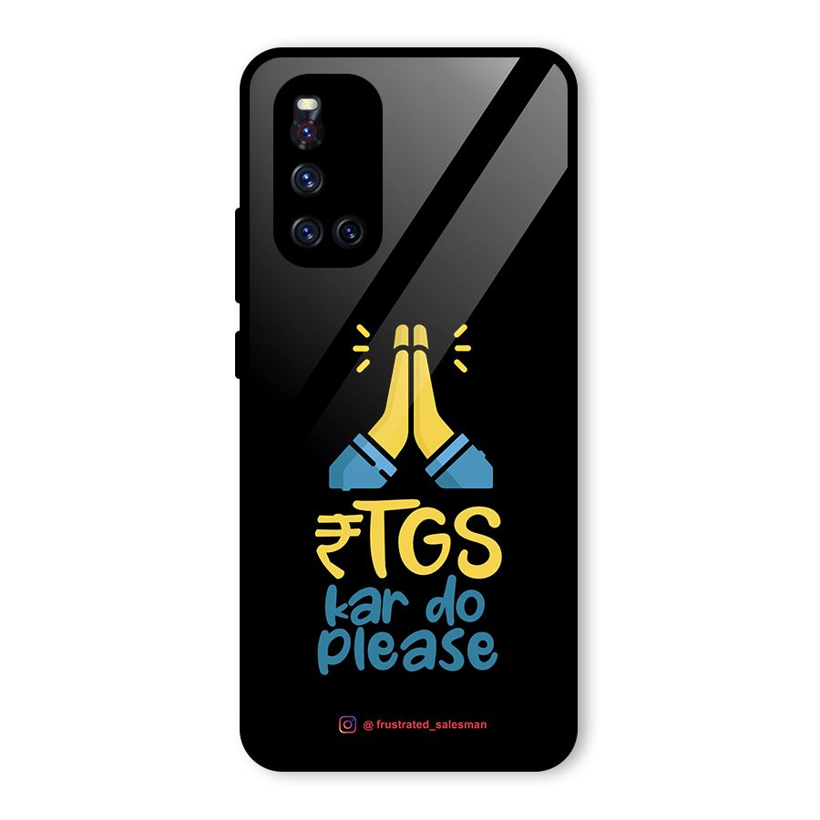 RTGS Kar Do Please Black Glass Back Case for Vivo V19