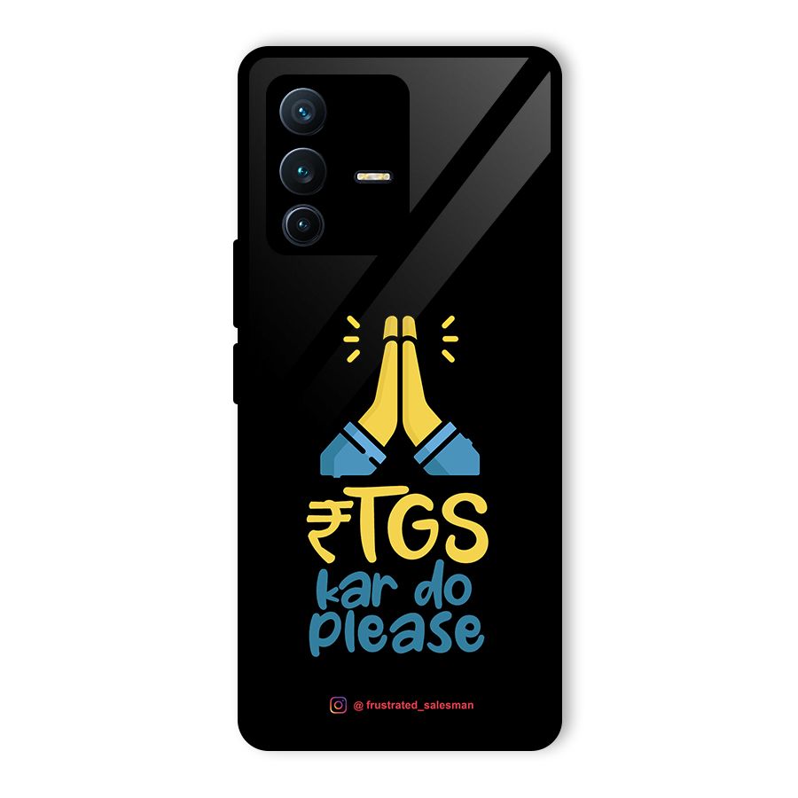 RTGS Kar Do Please Black Glass Back Case for Vivo V23 Pro