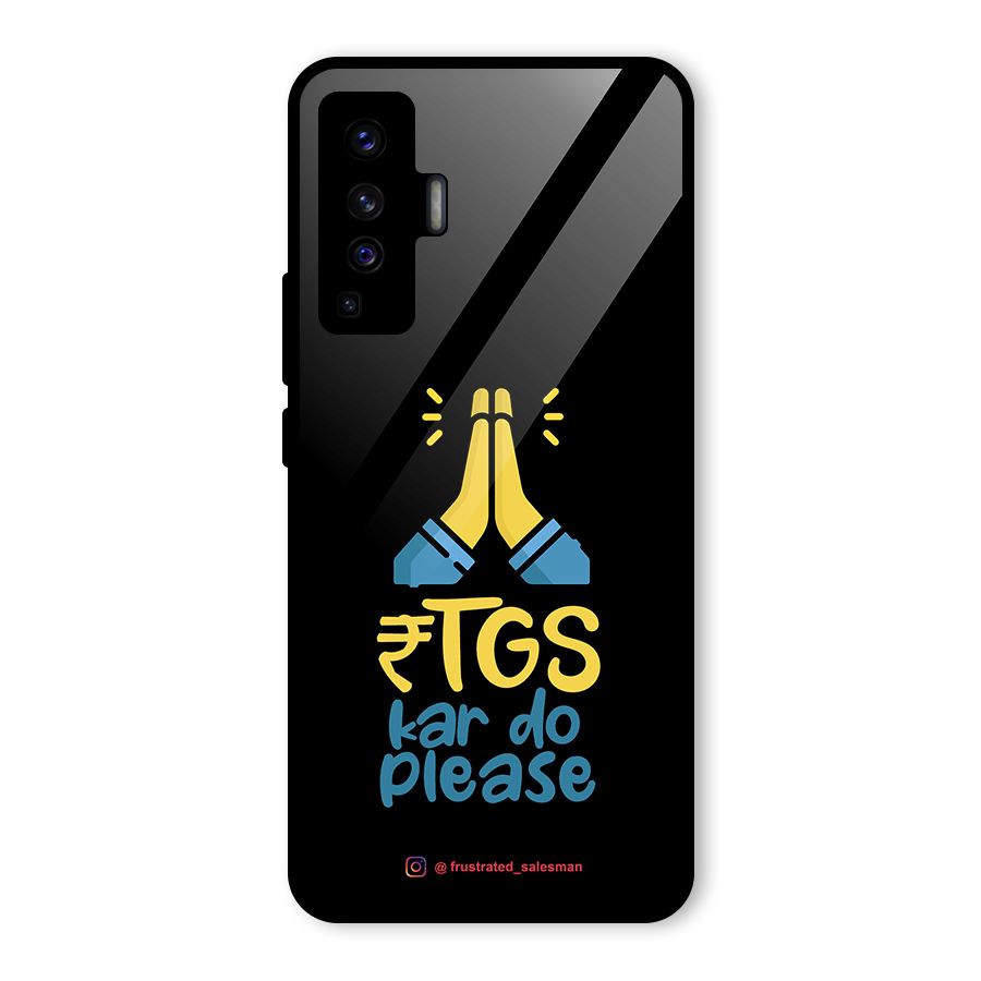 RTGS Kar Do Please Black Glass Back Case for Vivo X50