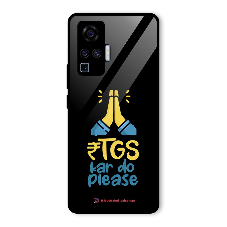 RTGS Kar Do Please Black Glass Back Case for Vivo X50 Pro