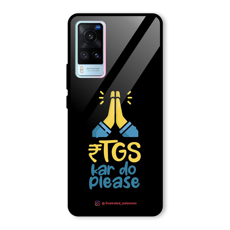 RTGS Kar Do Please Black Glass Back Case for Vivo X60