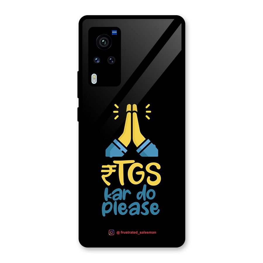 RTGS Kar Do Please Black Glass Back Case for Vivo X60 Pro