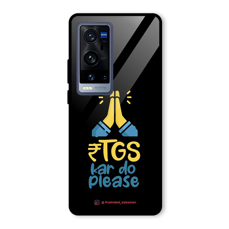 RTGS Kar Do Please Black Glass Back Case for Vivo X60 Pro Plus