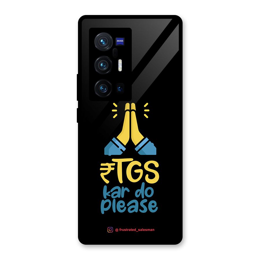 RTGS Kar Do Please Black Glass Back Case for Vivo X70 Pro Plus