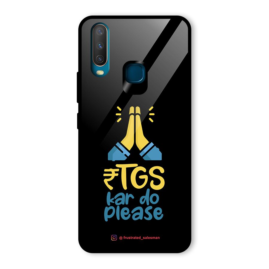 RTGS Kar Do Please Black Glass Back Case for Vivo Y15