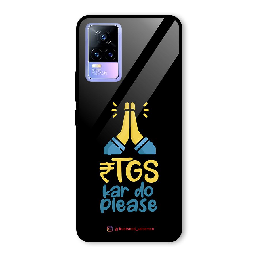 RTGS Kar Do Please Black Glass Back Case for Vivo Y73