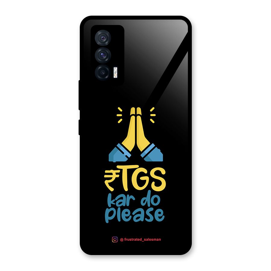 RTGS Kar Do Please Black Glass Back Case for Vivo iQOO 7 5G