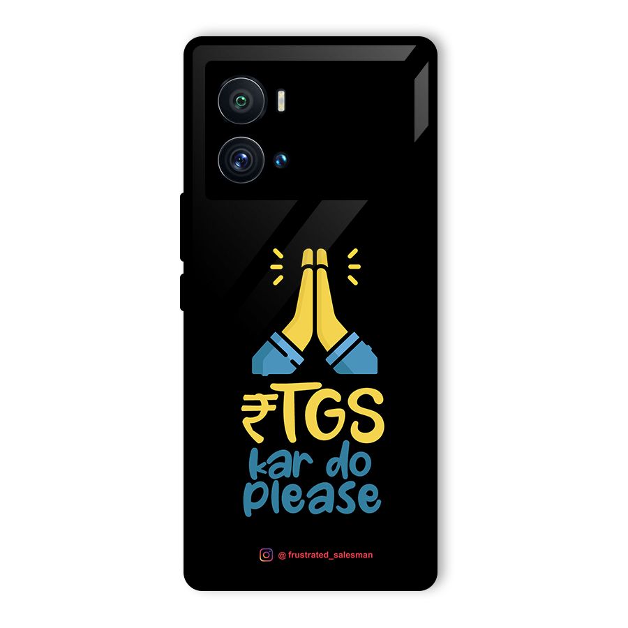 RTGS Kar Do Please Black Glass Back Case for Vivo iQOO 9 Pro