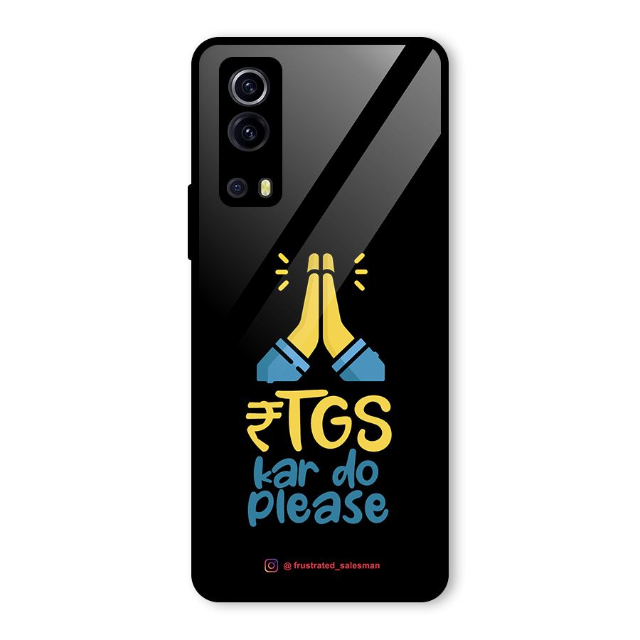 RTGS Kar Do Please Black Glass Back Case for Vivo iQOO Z3